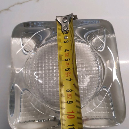 Glass ashtray new with geometric design