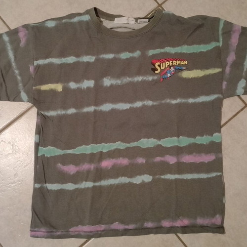 Zara Superman t-shirt used, size 140 cm, grey and yellow