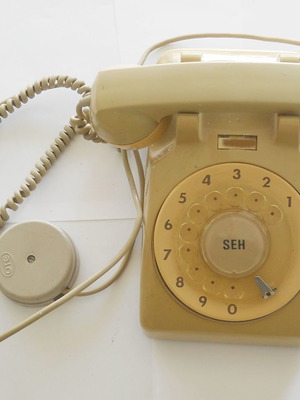 Vintage SEH rotary dial landline phone 1979 Greek made