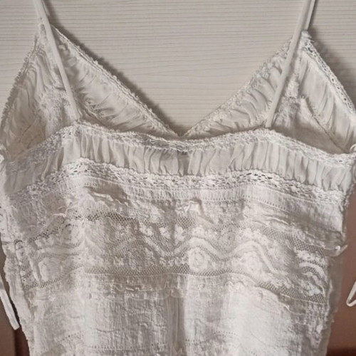 Zara Lace White Top with Thin Straps size M like new