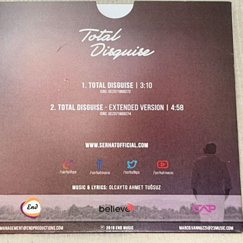 Serhat feat. Helena Paparizou Total Disguise CD single, electronic
