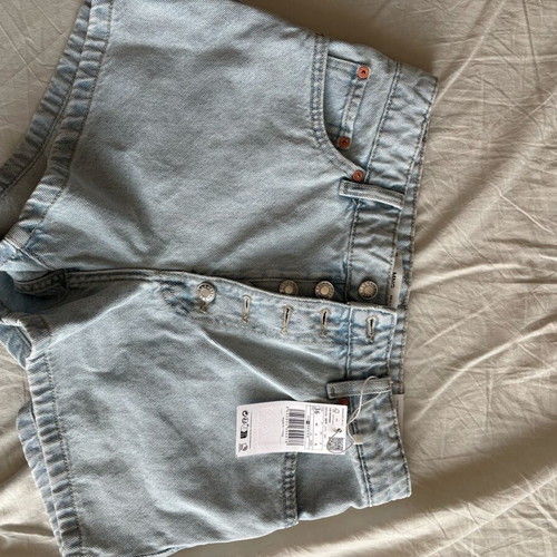 Mango short denim shorts new, blue, size S