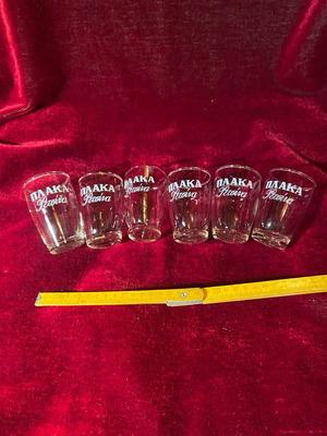 Collectible wine glasses like new, set of 6, Plakas 1960-70
