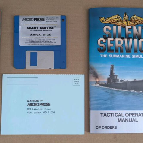 Silent Service MicroProse Amiga like new, complete box