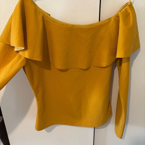 Love J Mustard Blouse Size M Like New