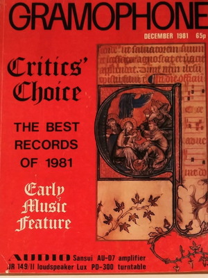 Gramophone December 1981 used collectible
