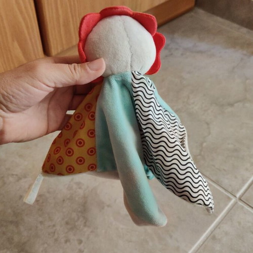 Kikka Boo comfort cloth rattle new, soft, washable