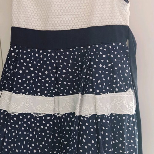 Children's dress blue with guipure lace and tulle new 4-5 years