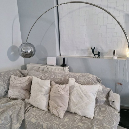 Floor lamp arc lamp like new with marble base