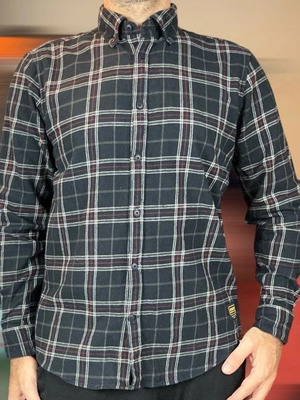 Barbour International tailored fit check shirt size Medium like new