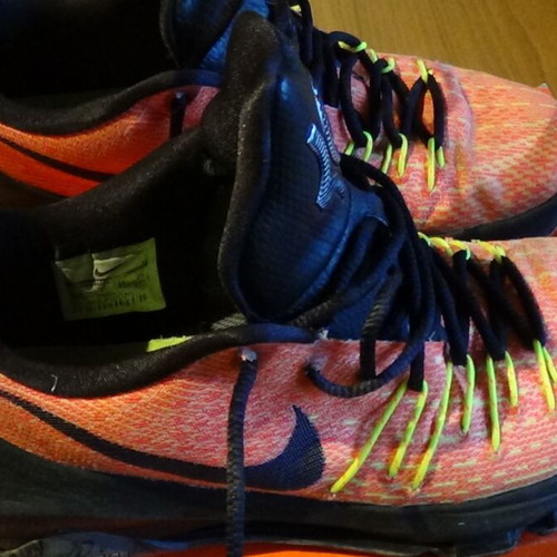 Nike KD 8 basketball shoes used, size 41, orange-black