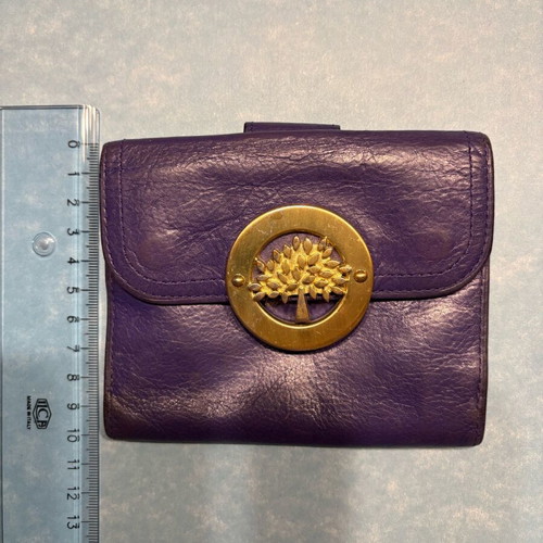 Mulberry wallet used, leather, purple