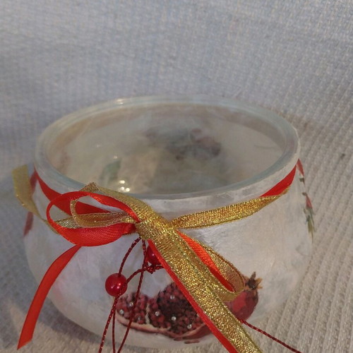 Christmas bowl handmade decorated new