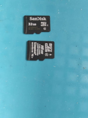 Micro SD card pack of two, 32GB and 16GB