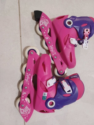 Kids roller blades used, size 32 to 34 adjustable