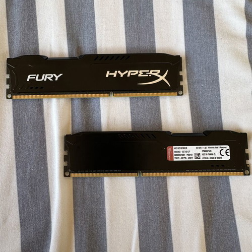 HyperX Fury HX316C10FBK2/8 DDR3 2x4 GB RAM like new