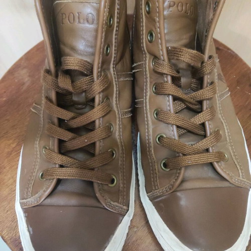 Polo Ralph Lauren Tremayne Deep leather shoes like new, size 43, beige