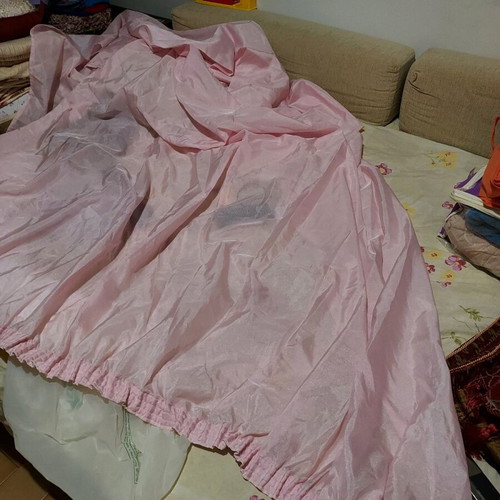 Curtain pink color like new, width 2.45 m length 2.37 m