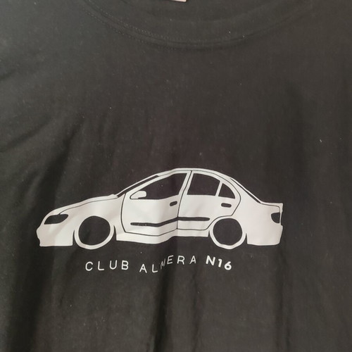 Almera N16 T-shirt black XL like new with Nissan sedan print