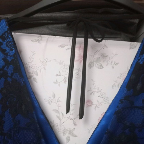 All Day sleeveless dress like new, black with blue lace details
