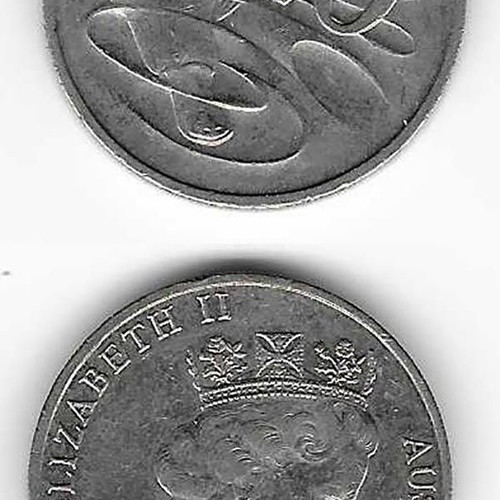 Australian coins used, set of two