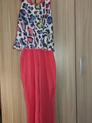 Raxevsky girls' jumpsuit used, size 8 years, colorful