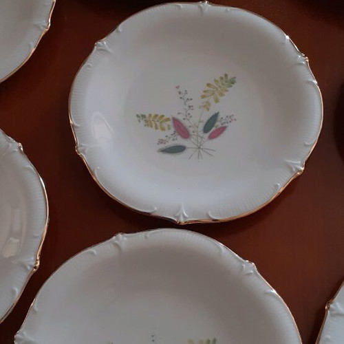 Porcelain plates Schumann Bavaria Germany set of 8 like new