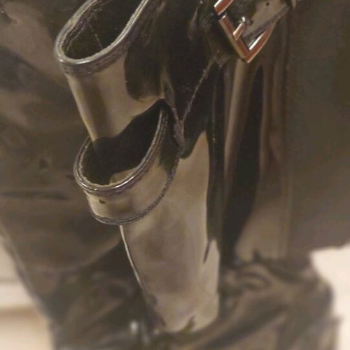Patent leather low boots size 38