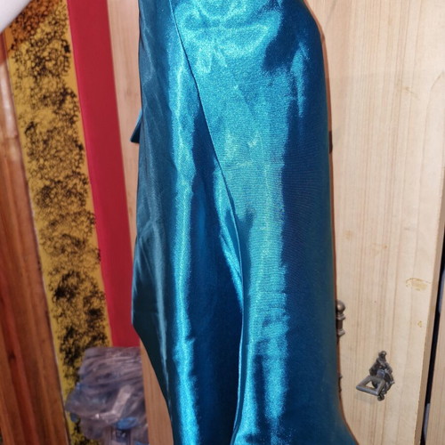 Paranoia turquoise top with frill, new, size L