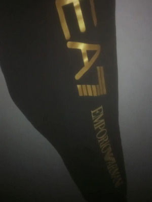 Unisex Emporio Armani sweatpants new, size medium, black with gold details