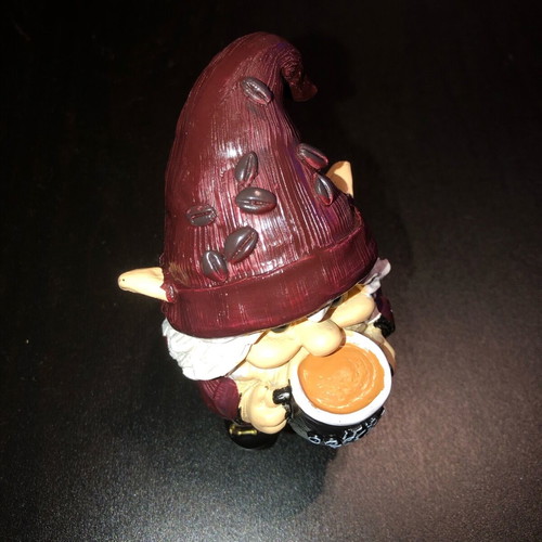 Decorative gnome new with coffee cup
