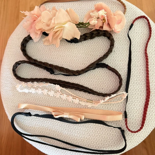 Hairband set like new, 9 colorful pieces