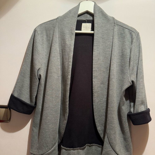 Zara gray jacket like new with rolled sleeves, size M