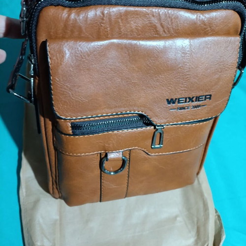 Men's High-Quality Leather Shoulder Bag New, Multifunctional Compartments