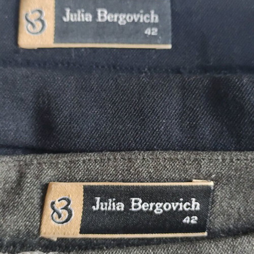 Skirts like new More and more, gray and blue, wool fabric