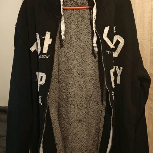 Admiral men's jacket size Large used, black with teddy interior