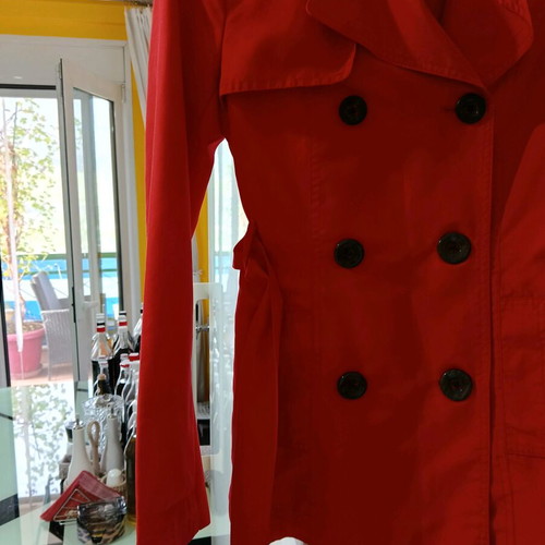 Atmosphere women's trench coat like new, red