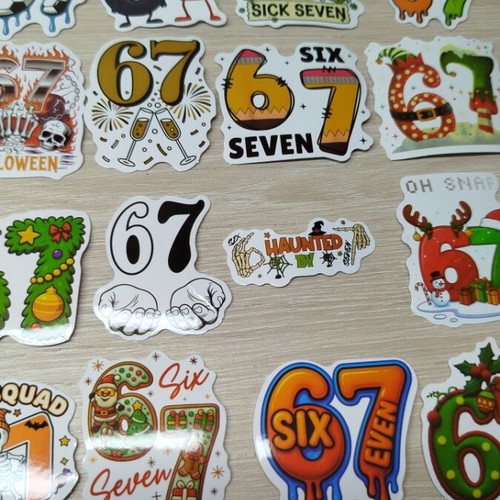 Vinyl stickers 55 pieces themed 6 - 7 new