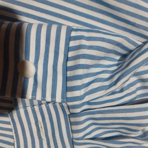 Striped blue shirt new, Italian fabric, sizes XL and XXL