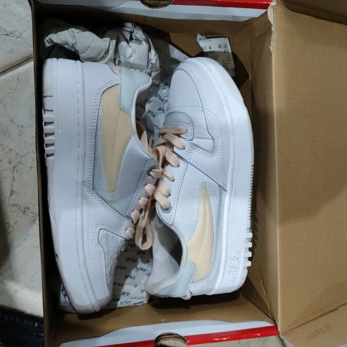 Fila women's athletic shoes like new, size 38, white-gray