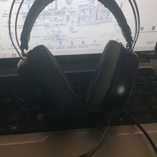 Armaggeddon Atom 7 wired gaming headset used