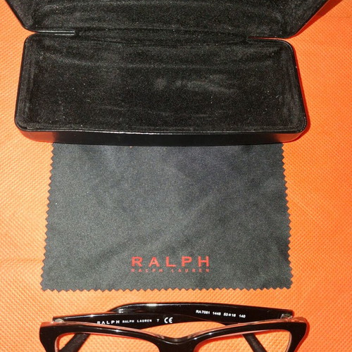 Ralph by Ralph Lauren 7081 eyeglass frames used, black acetate