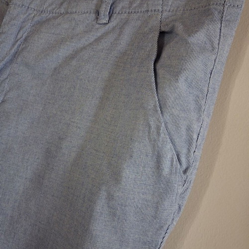 H&M L.O.G.G. women's pants with subtle thin stripe, blue