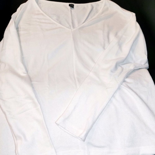 Shein blouse white wide fit with long sleeve like new