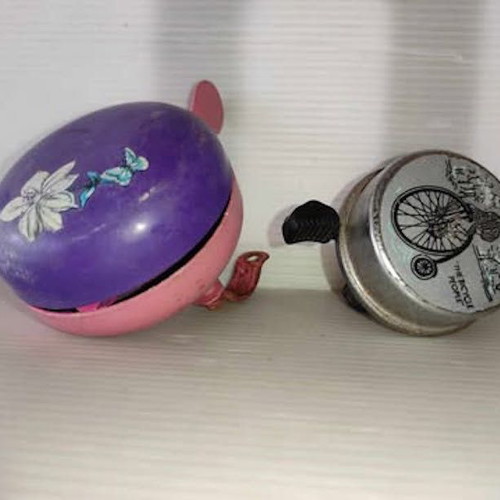 Vintage bicycle bells used, set of 2