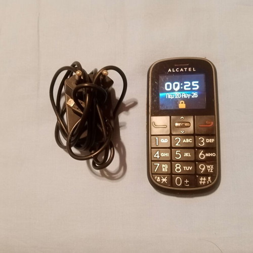 Alcatel 282 One Touch phone, black, Greek menu, with charger
