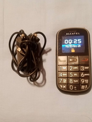 Alcatel 282 One Touch phone, black, Greek menu, with charger