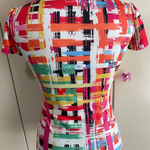 Shein short-sleeve blouse new, elastic, multicolor, size M