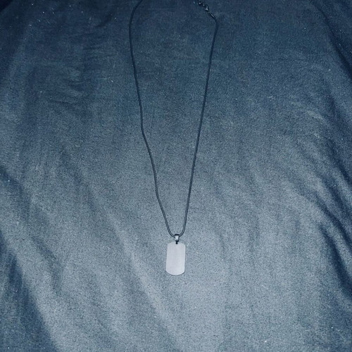 Black dog tag new with engraving option
