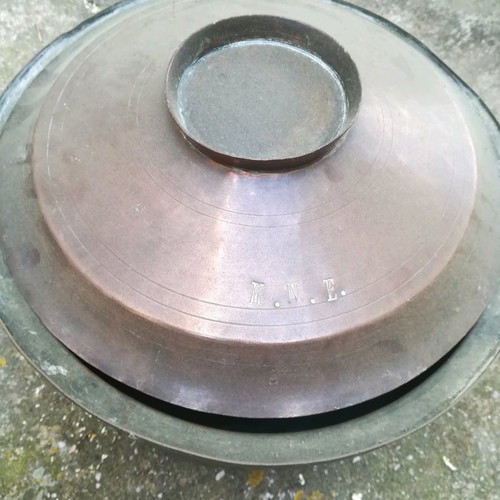 Copper pots used, set of 3 with lids, small, medium, large